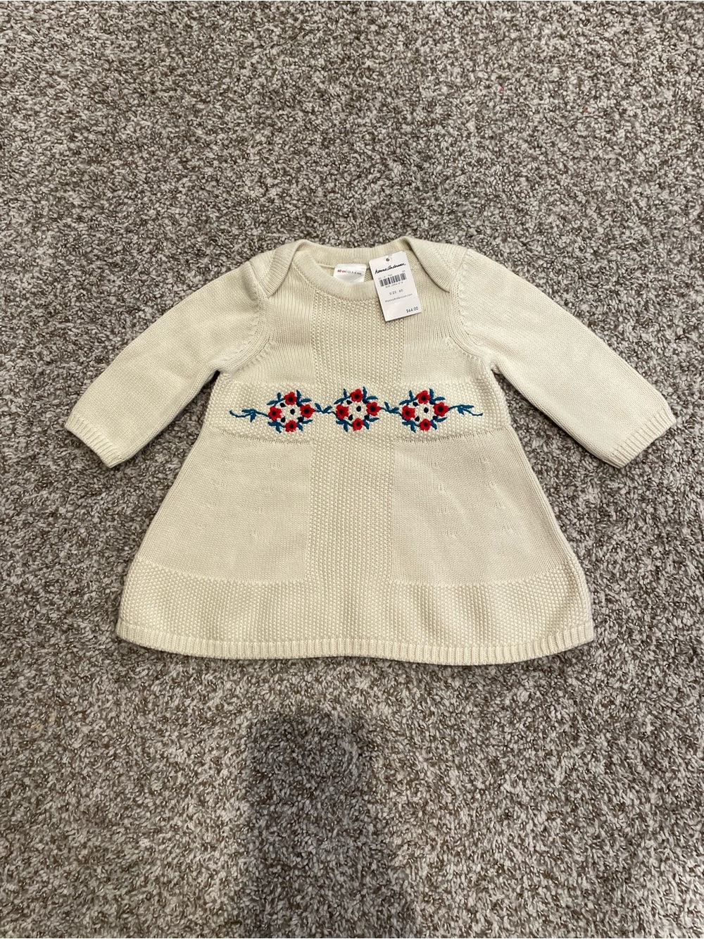 Hanna Andersson Cream Knit Baby Sweater